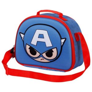 Karactermania Kühltasche Captain America Picknicktasche Frühstückstasche Kinder Umhängetasche